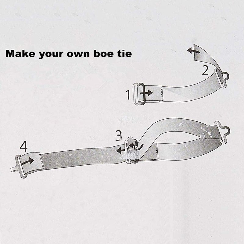 FRIGIIRE 100 Sets Adjustable Bow Tie Hardware Clip Set, Metal Cravat Clip Hook Fastener for Necktie Strap - Image 4